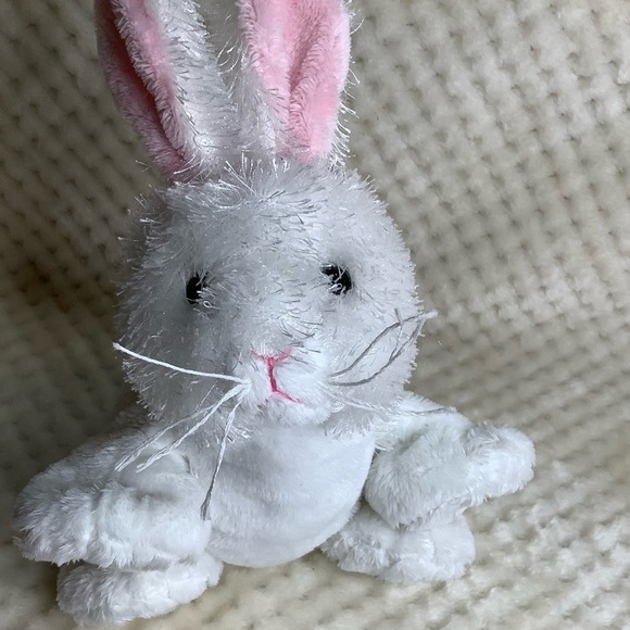 GANZ Webkinz White Plush Bunny Rabbit HM078 Stuffed Animal Toy No Code - Picture 2 of 16